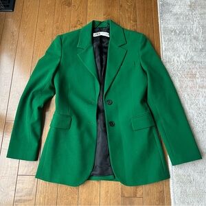 Zara Women's Vibrant Green Suit Jacket